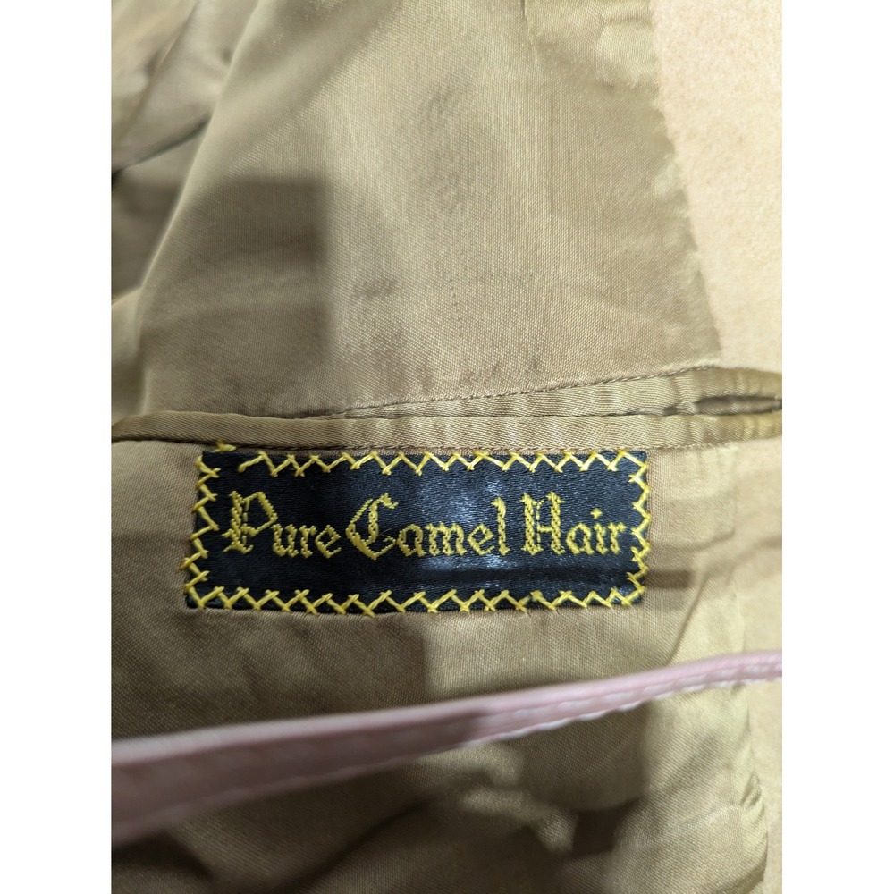 Oxxford Clothes Barneys NY Pure Camel Hair Blazer Tan Mens 38 40 Exmoor VTG FLAW - Picture 7 of 16